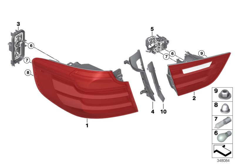 BMW 63217366075 - Spuldzes turētājs, Aizmugurējais lukturis ps1.lv