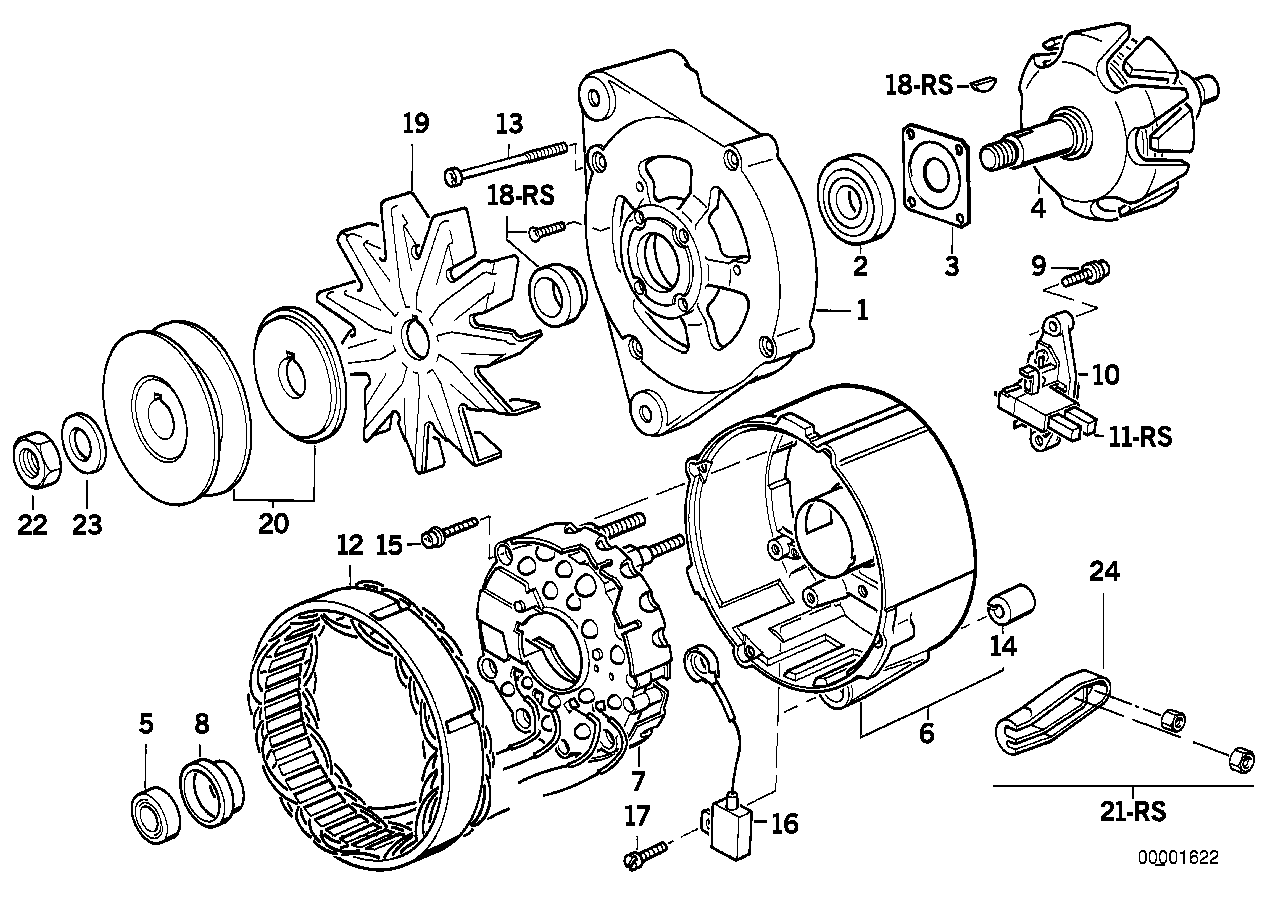 BMW 12 31 1 727 757 - Stators, Ģenerators ps1.lv