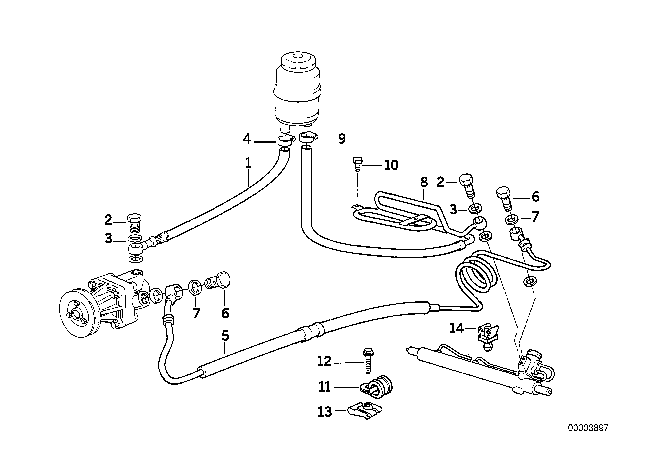 BMW 32 41 1 141 274 - Hidrauliskā šļūtene, Stūres iekārta ps1.lv