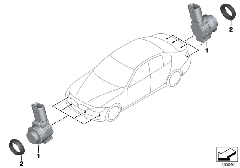 BMW 66 20 9 261 592 - Devējs, Parkošanās palīgsistēma ps1.lv