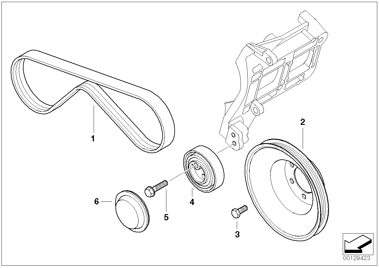 BMW 64 55 2 245 451 - Ķīļrievu siksna ps1.lv