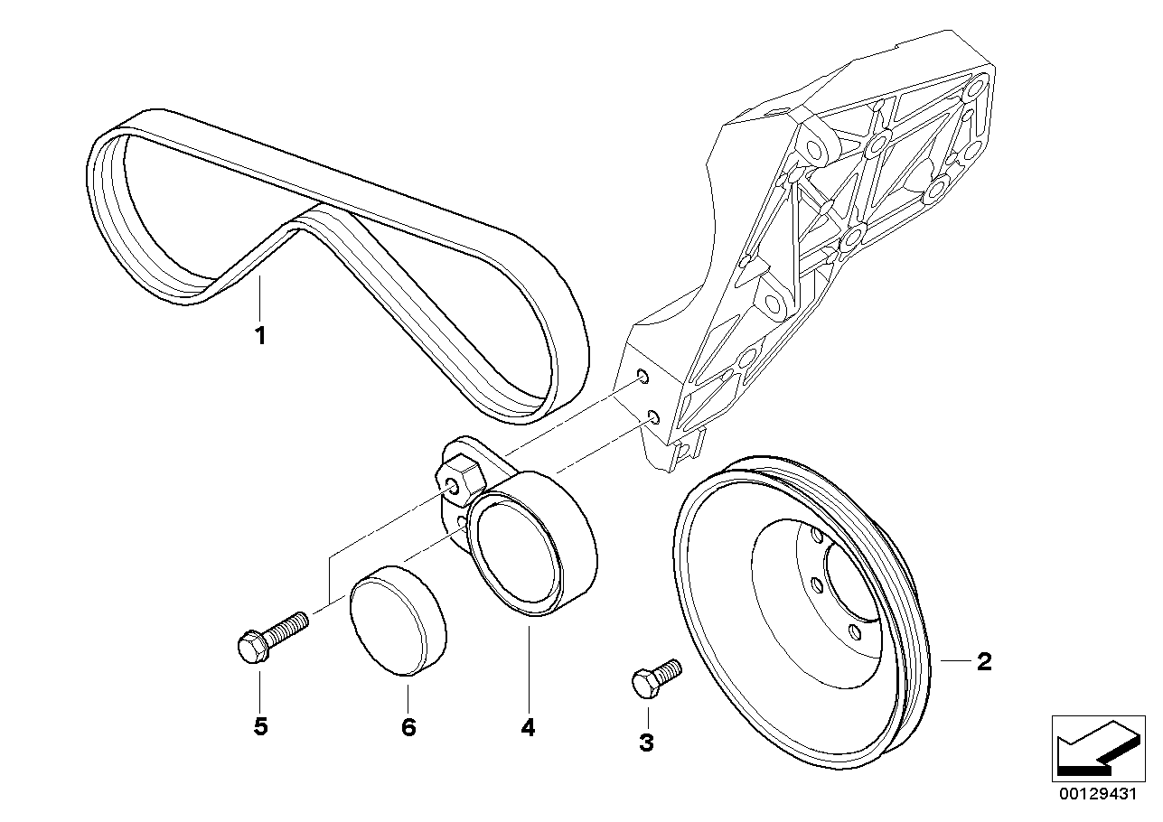 BMW 64 55 2 246 732 - Ķīļrievu siksna ps1.lv