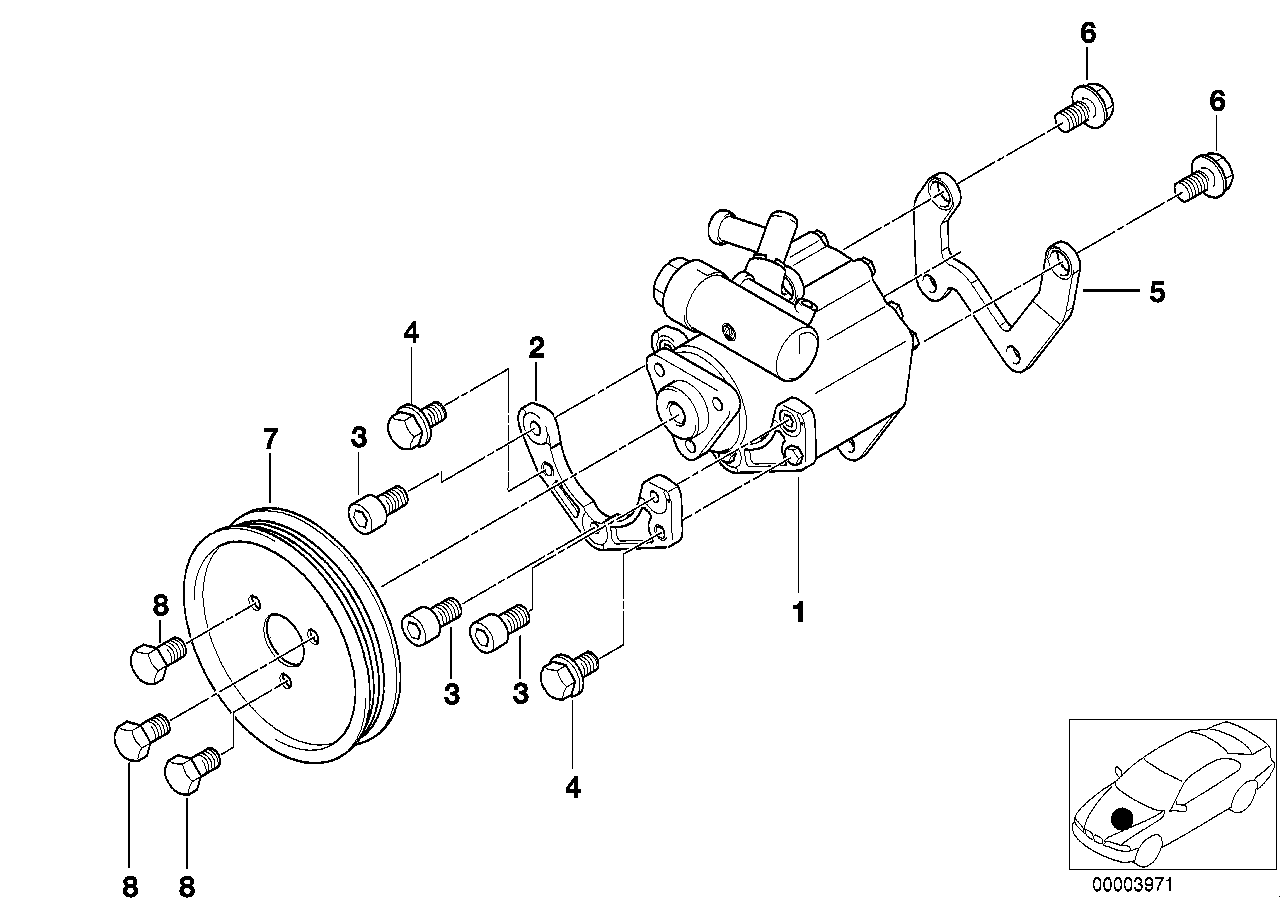 BMW 32 41 1 092 744 - Hidrosūknis, Stūres iekārta ps1.lv