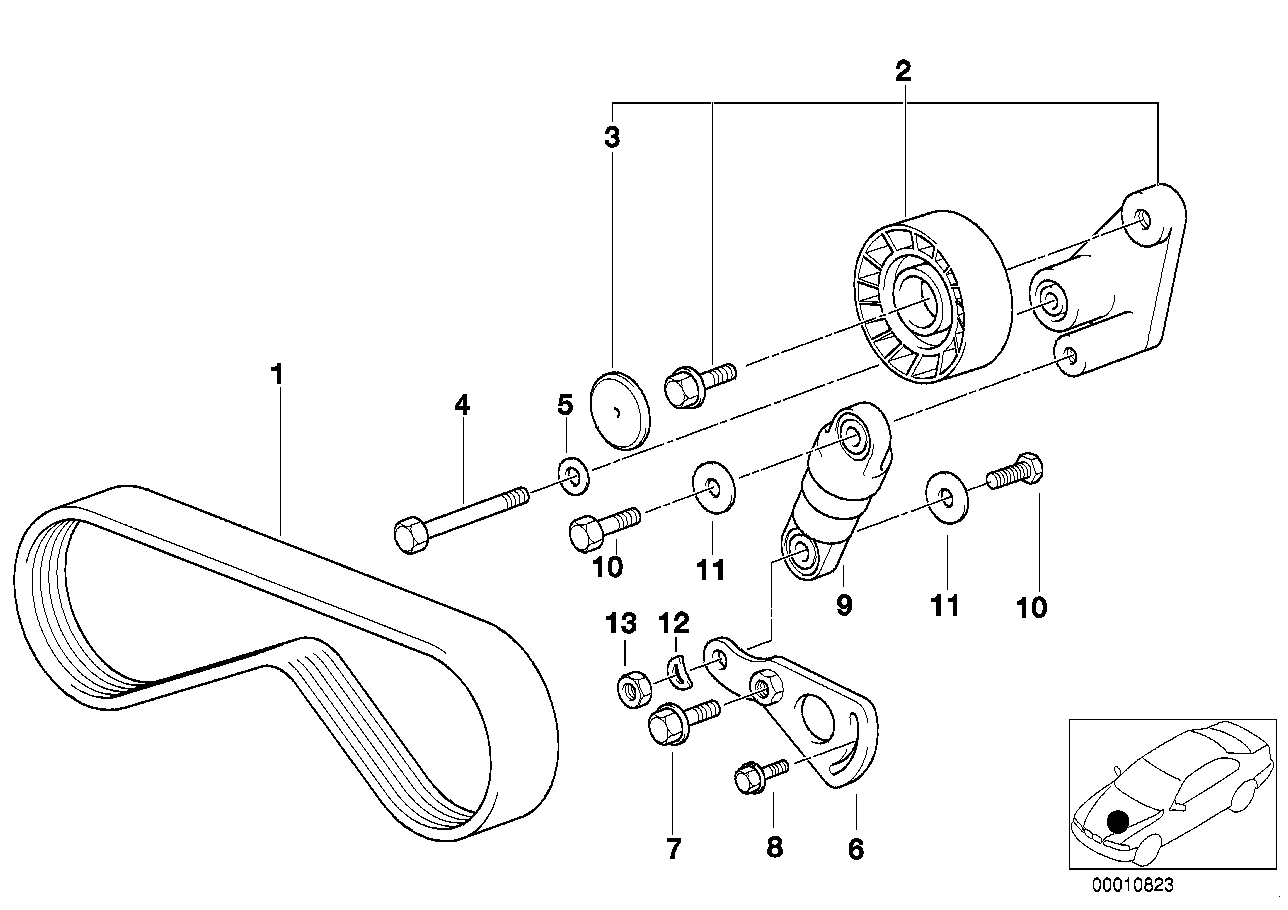 BMW 11 28 1 742 859 - Parazīt / Vadrullītis, Ķīļrievu siksna ps1.lv