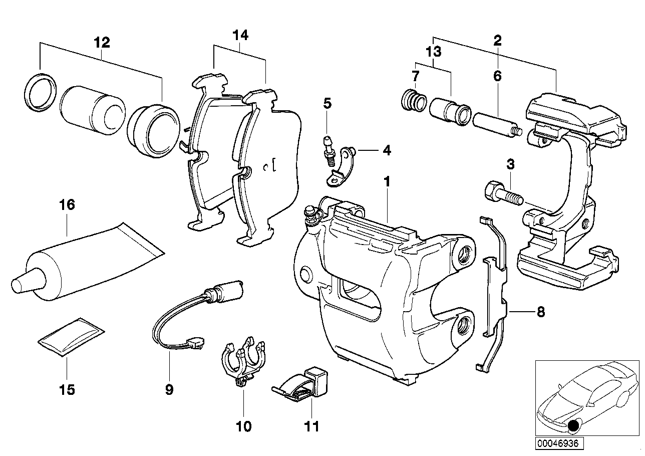 BMW 34 11 1 160 325 - Bremžu suports ps1.lv