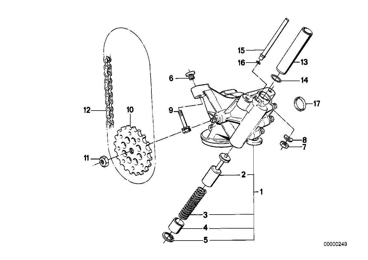 BMW 11 41 1 715 676 - Ķēde, Eļļas sūkņa piedziņa ps1.lv