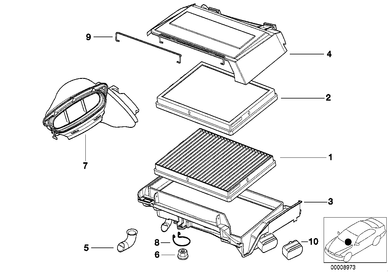 OM 64119070073 - Filtrs, Salona telpas gaiss ps1.lv