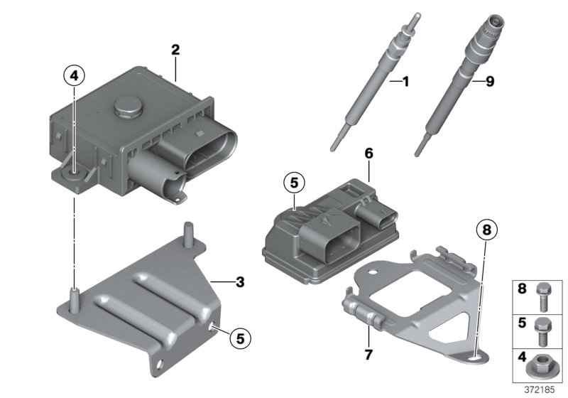 BMW 12 21 8 519 471 - Vadības bloks, Kvēlsveces darbības laiks ps1.lv