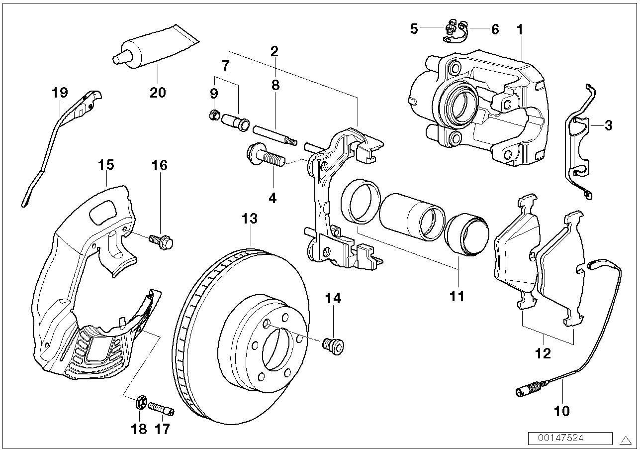 BMW 34116761277 - Bremžu uzliku kompl., Disku bremzes ps1.lv