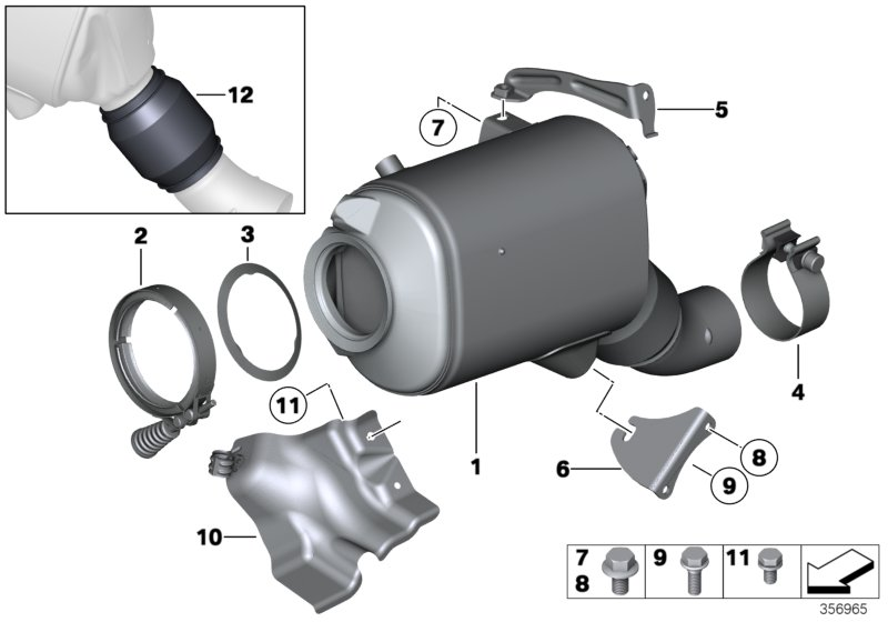 BMW 18308508523 - Asortiments, Sodrēju / Daļiņu filtra remonts ps1.lv