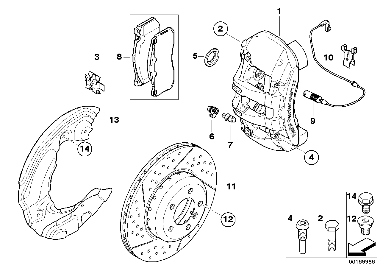 BMW 34116786044 - Bremžu uzliku kompl., Disku bremzes ps1.lv