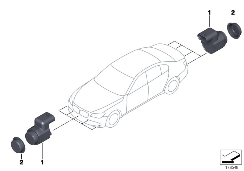 BMW 66 20 6 935 597 - Devējs, Parkošanās palīgsistēma ps1.lv