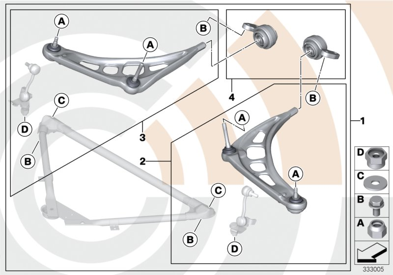 BMW 31 12 2 343 352 - Neatkarīgās balstiekārtas svira, Riteņa piekare ps1.lv