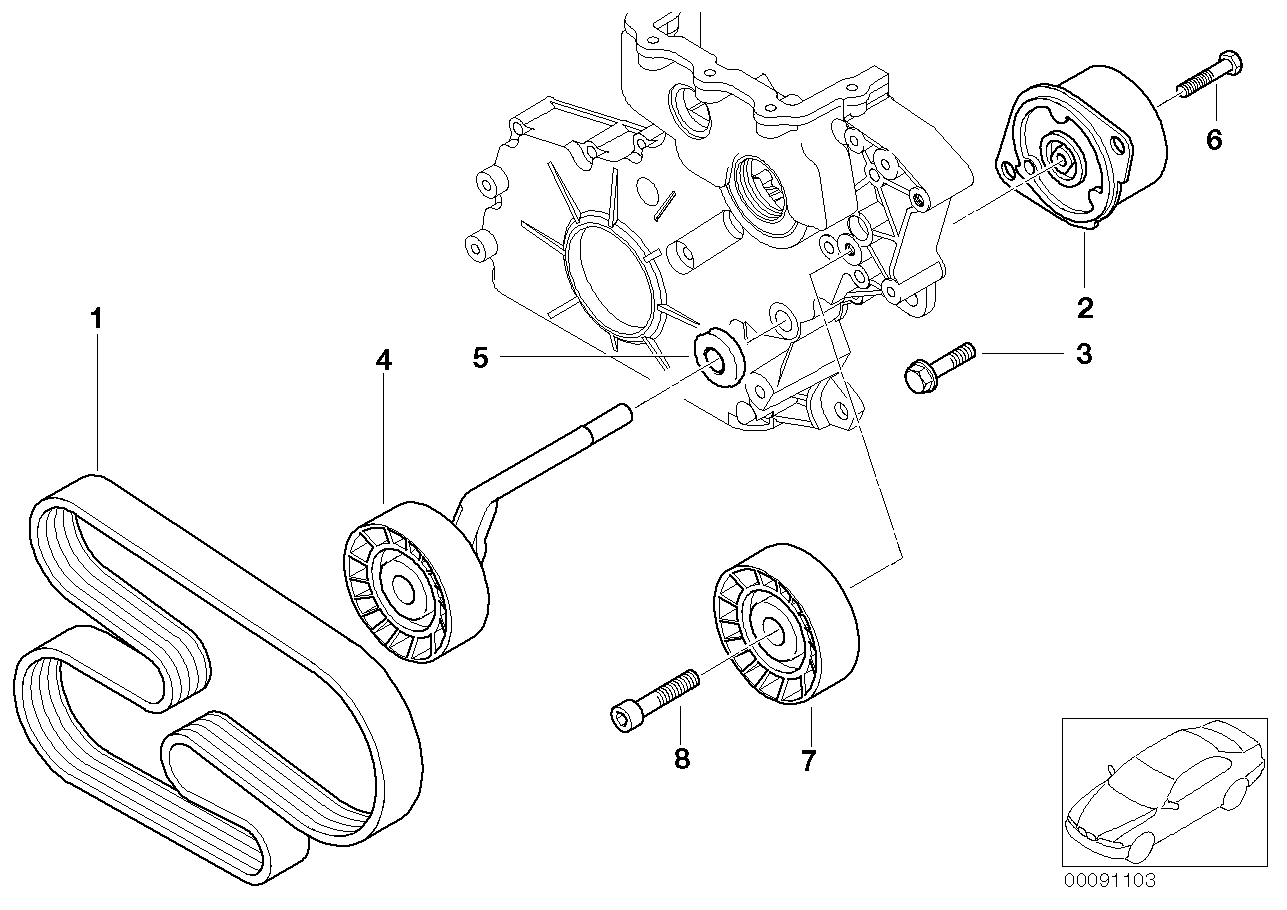 BMW 11287786075 - Ķīļrievu siksna ps1.lv