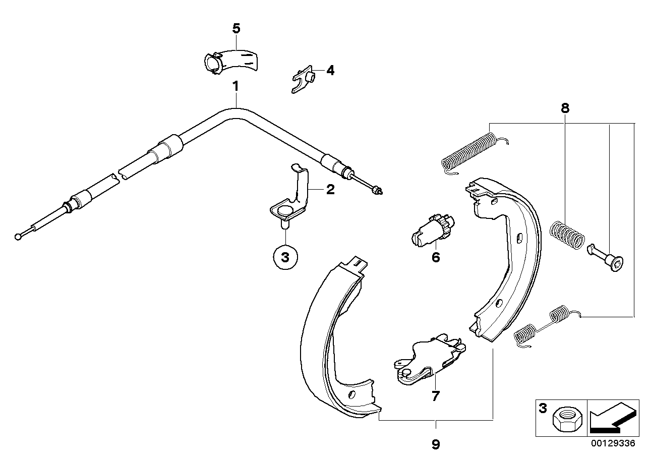 BMW 34403400795 - Trose, Stāvbremžu sistēma ps1.lv