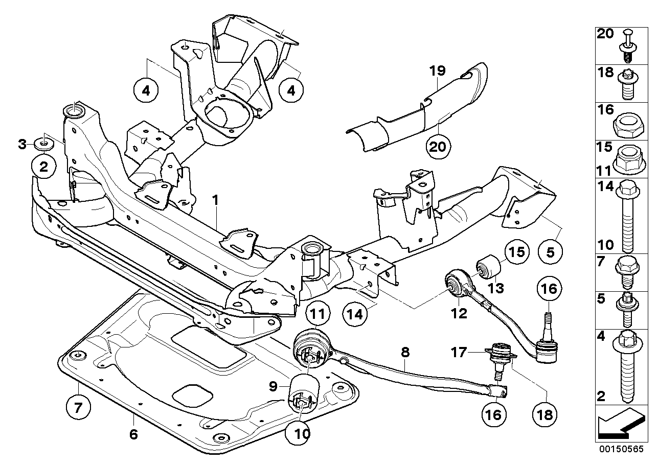 BMW 31 10 3 443 127 - Neatkarīgās balstiekārtas svira, Riteņa piekare ps1.lv