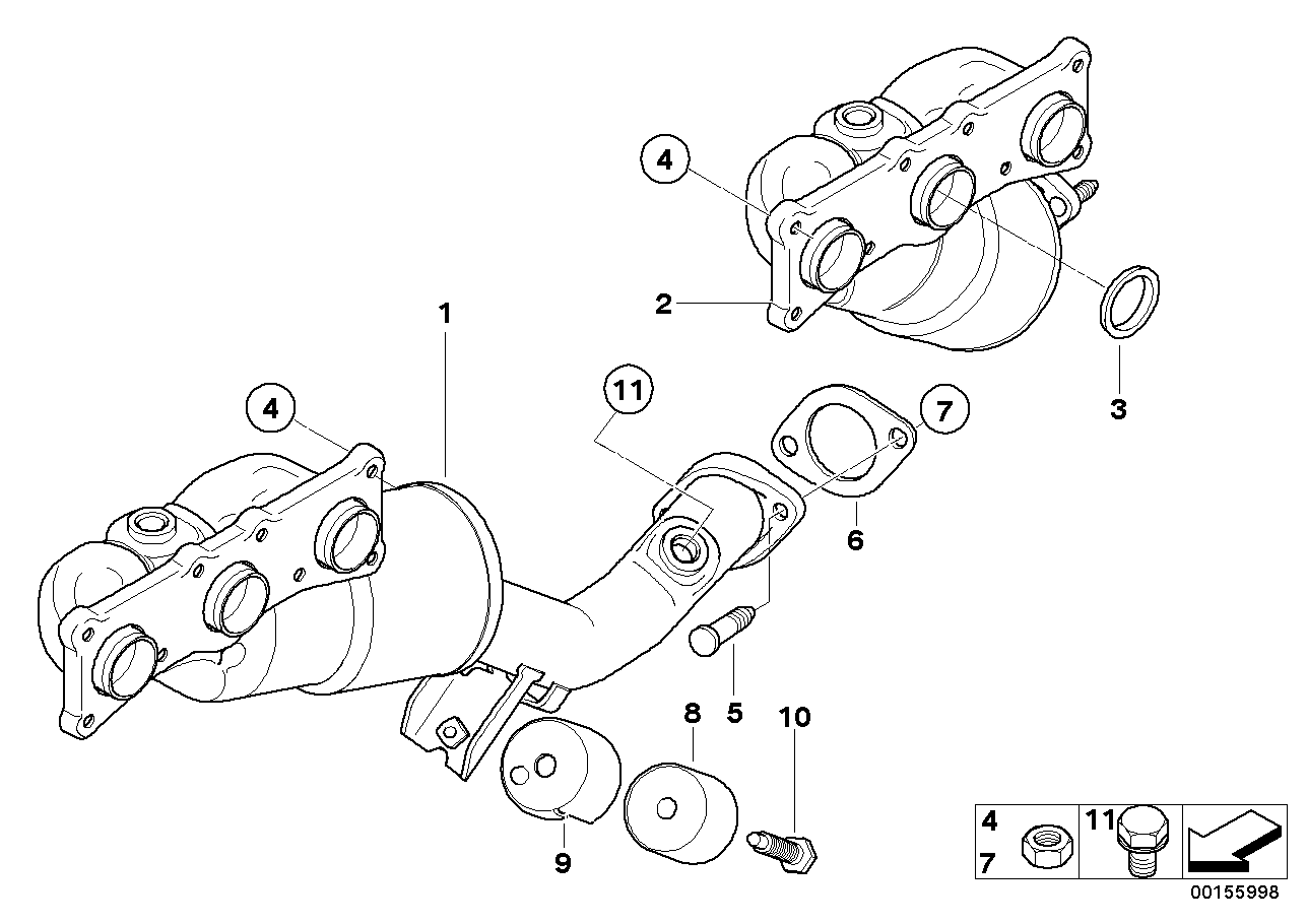 BMW 18 40 3 417 274 - Katalizators ps1.lv