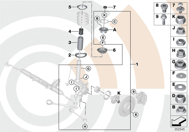 BMW 31 35 2 284 023 - Amortizatora statnes balsts ps1.lv