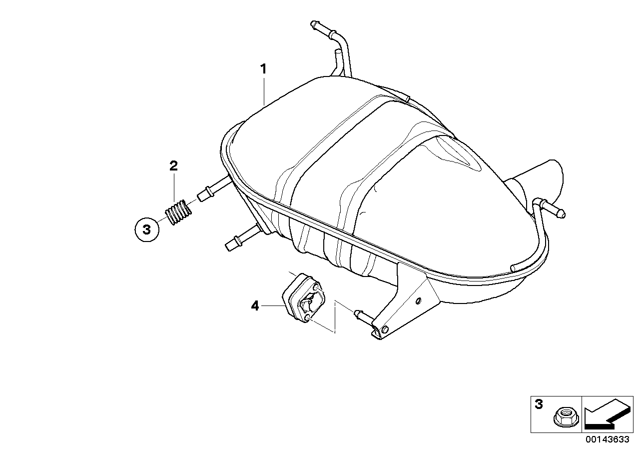 BMW 18 30 7 790 610 - Atspere, Trokšņu slāpētājs ps1.lv