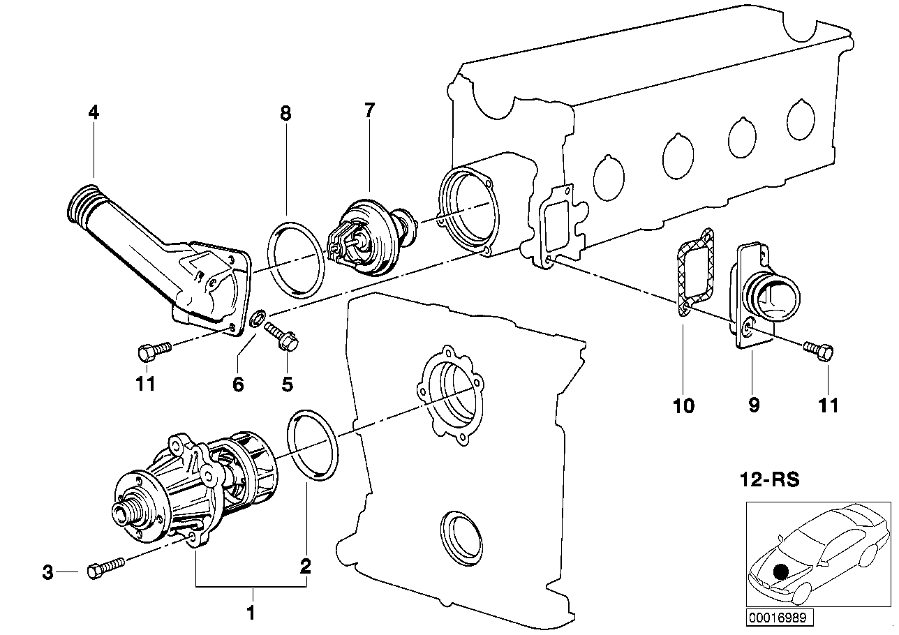 BMW 11 53 7 511 083 - Termostats, Dzesēšanas šķidrums ps1.lv