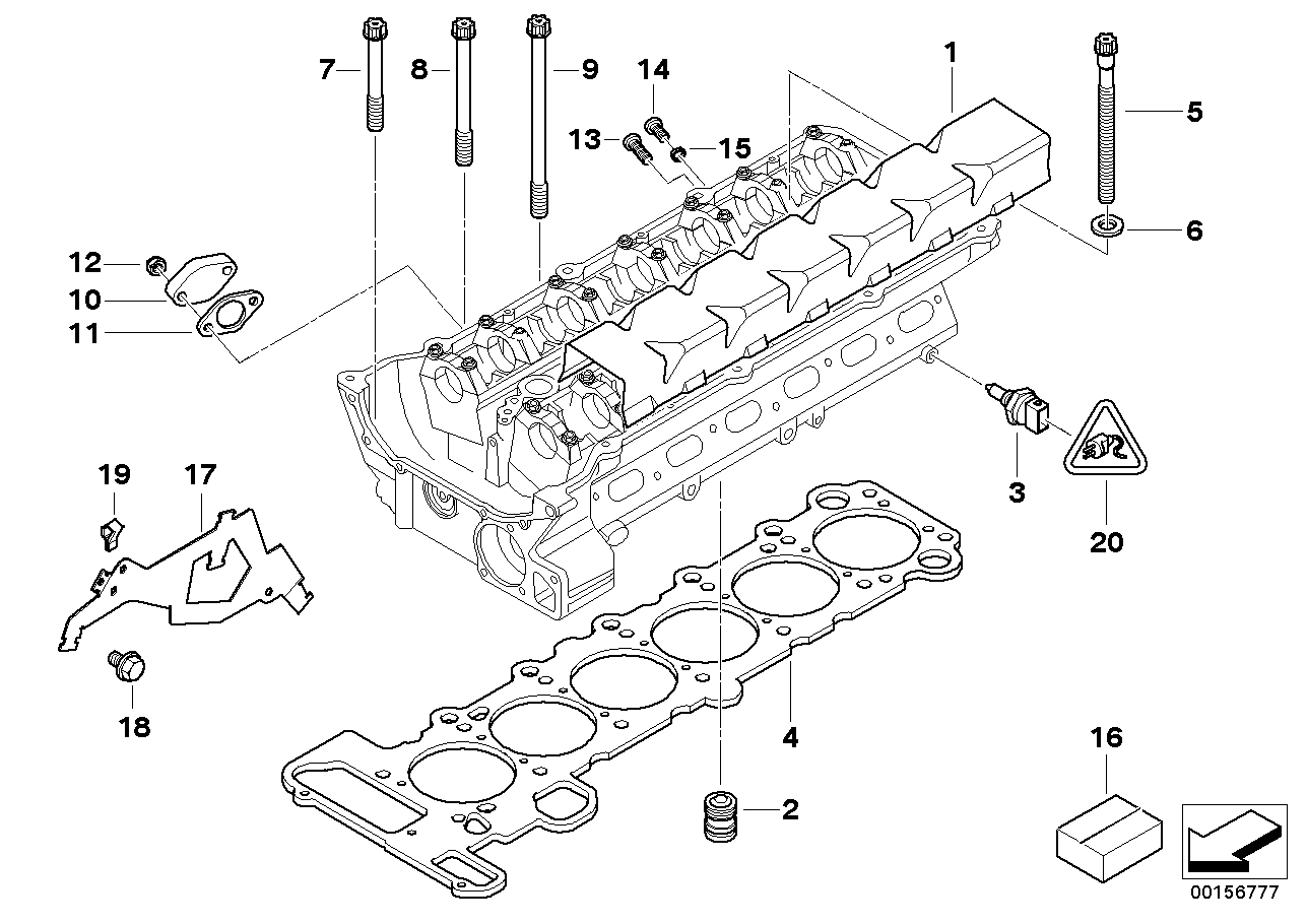 BMW 11 12 1 740 065 - Cilindru galvas skrūvju komplekts ps1.lv