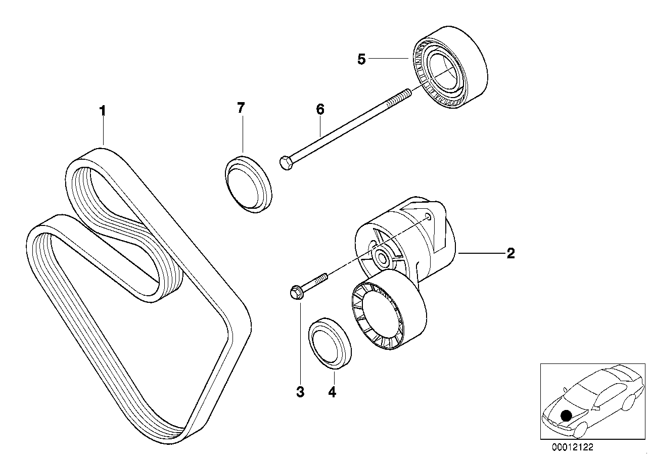 BMW 11 28 7 636 379 - Ķīļrievu siksna ps1.lv