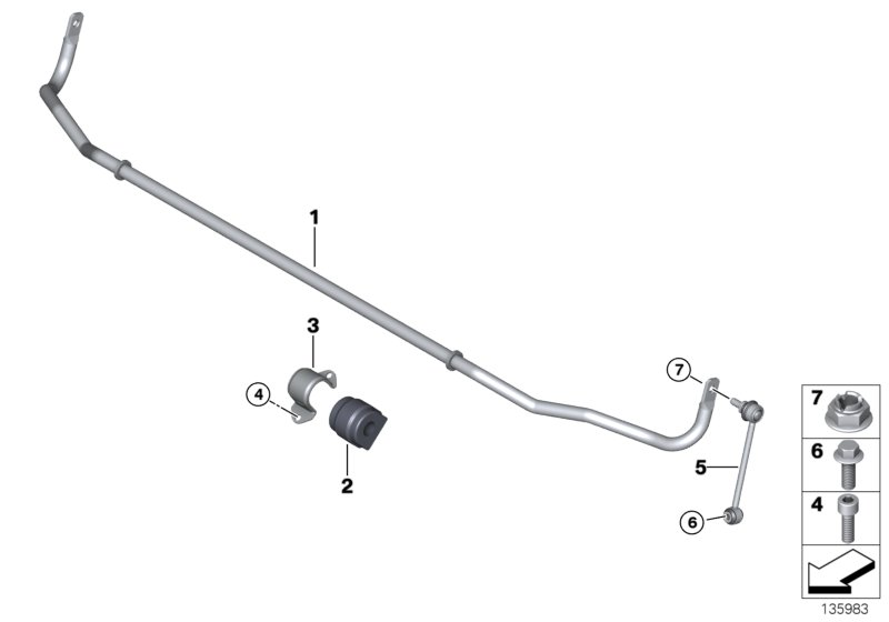 BMW 33 55 6 764 428 - Stiepnis / Atsaite, Stabilizators ps1.lv