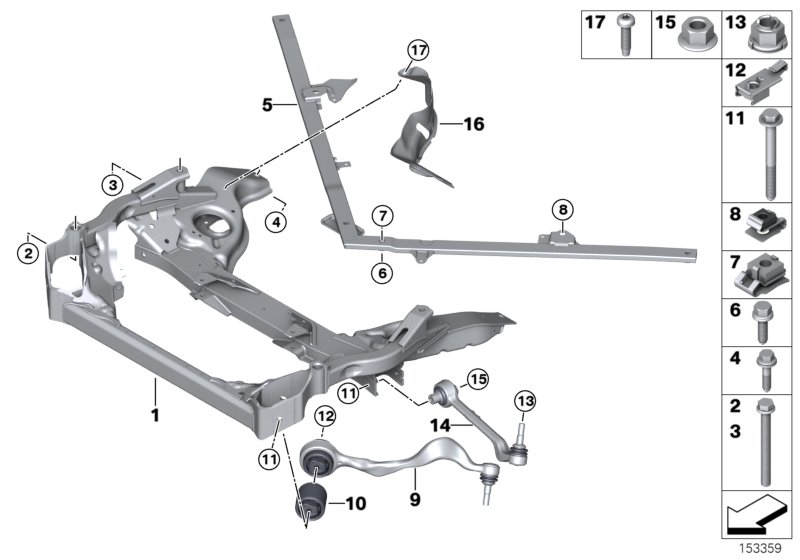 BMW (BRILLIANCE) 31 12 2 405 861 - Neatkarīgās balstiekārtas svira, Riteņa piekare ps1.lv