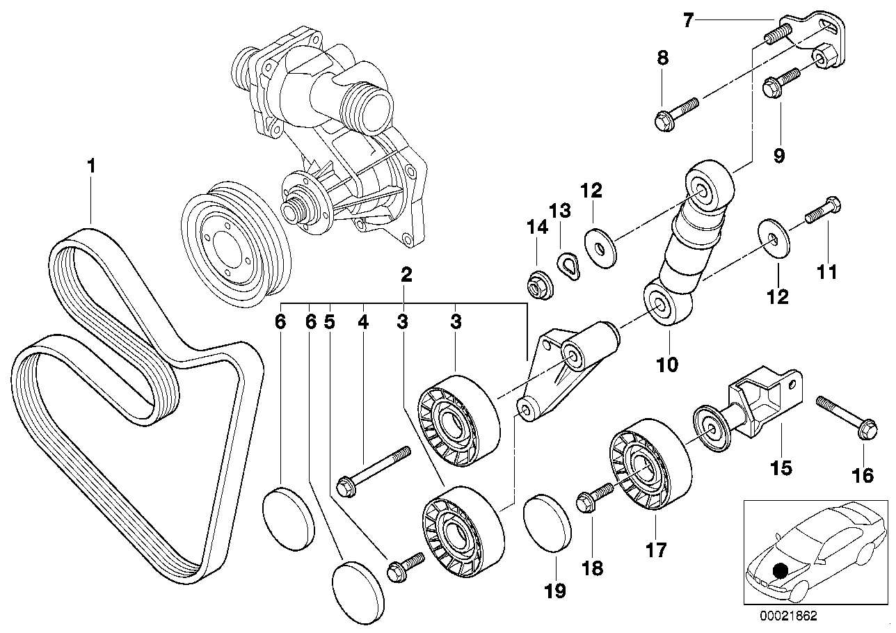 Mini 11 28 7 636 377 - Ribbed v-belt ps1.lv