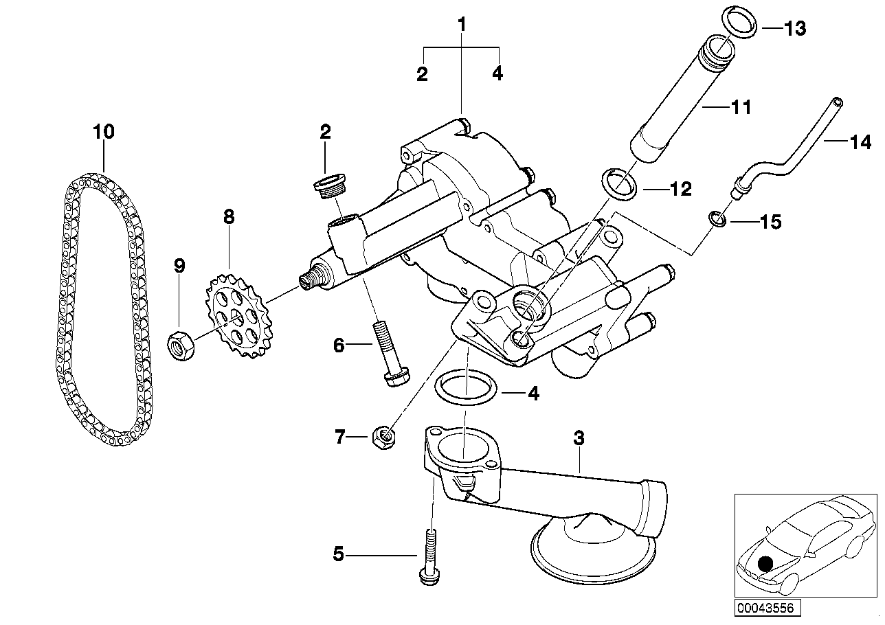 BMW 11 41 7 576 916 - Ķēde, Eļļas sūkņa piedziņa ps1.lv