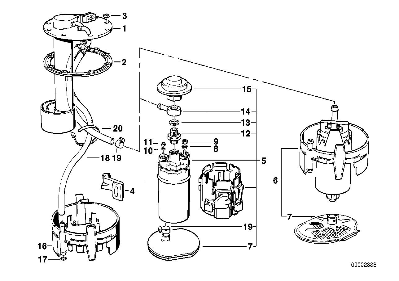 BMW 16 14 1 181 354 - Degvielas sūknis ps1.lv