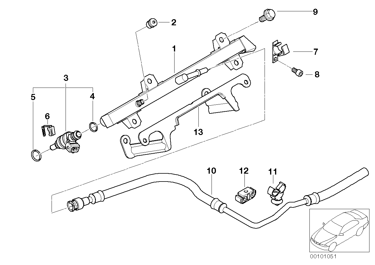 BMW 13 64 7 509 752 - Blīvgredzens, Iesmidzināšanas sprausla ps1.lv