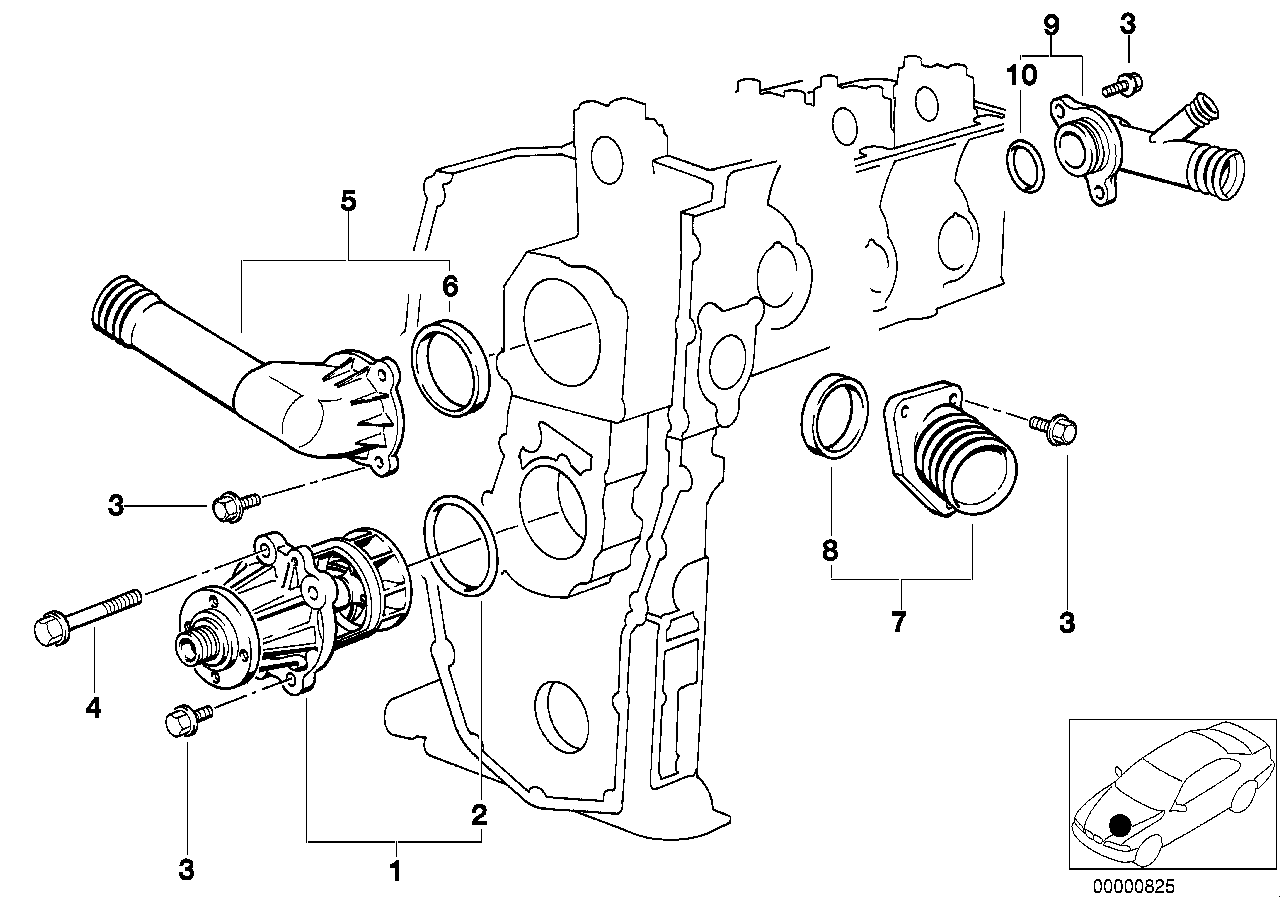 BMW 11 53 1 739 755 - Termostats, Dzesēšanas šķidrums ps1.lv