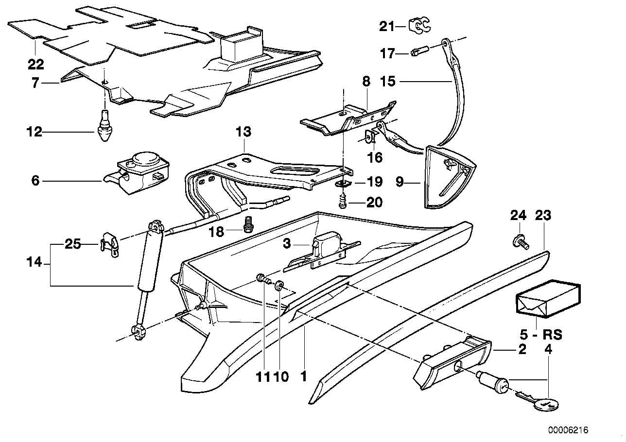 BMW 51 16 1 946 513 - Cimdu nodalījuma slēdzene ps1.lv