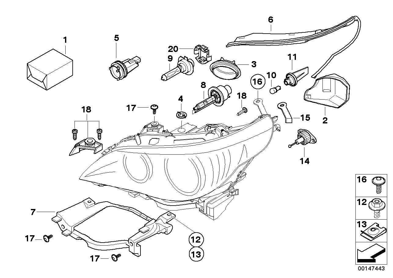 BMW 63 12 6 929 309 - Reflektors, Stāvgaismas / Gabarītlukturis ps1.lv