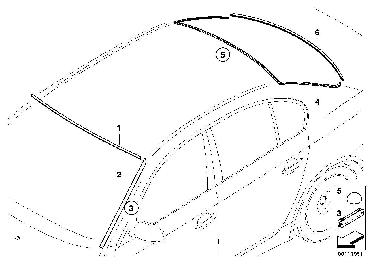 BMW 5131 7 045 447 - Apdare / Aizsarguzlika, Vējstikls ps1.lv