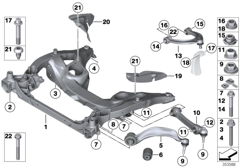 BMW (BRILLIANCE) 31 12 6 794 203* - Neatkarīgās balstiekārtas svira, Riteņa piekare ps1.lv