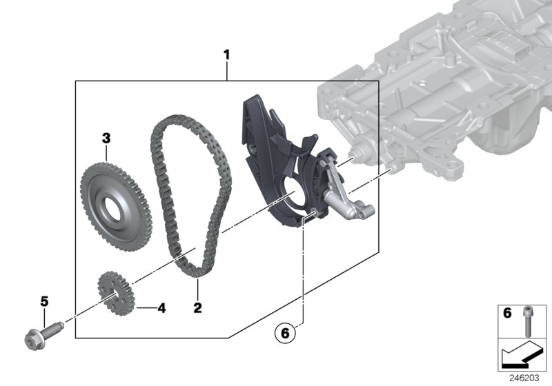 BMW 11 41 7 605 366 - Ķēdes komplekts, Eļļas sūkņa piedziņa ps1.lv