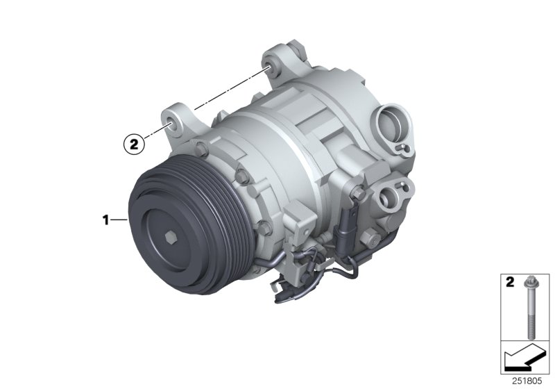 BMW 64 52 9 216 466 - Kompresors, Gaisa kond. sistēma ps1.lv