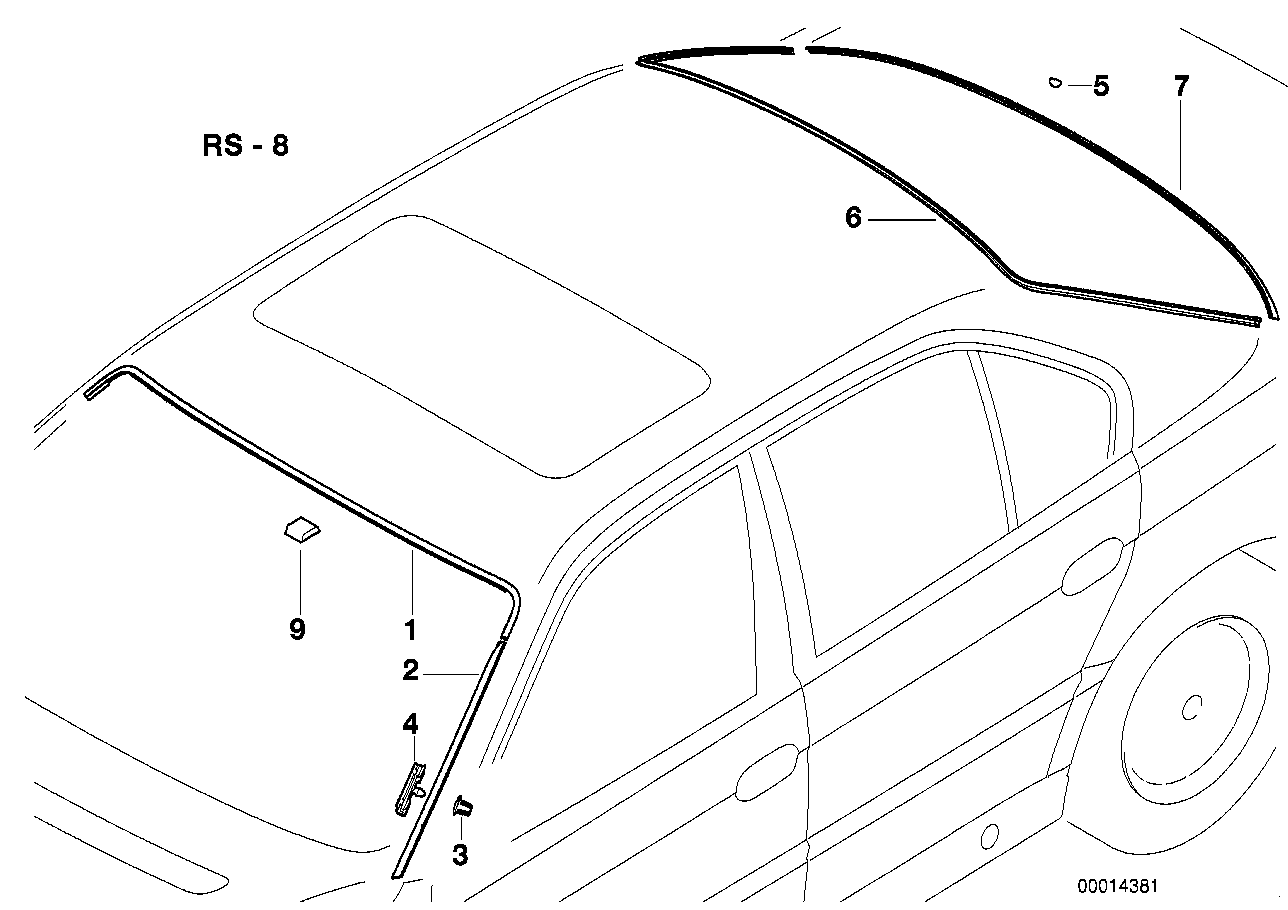 BMW 51318162830 - Apdare / Aizsarguzlika, Aizmugurējais stikls ps1.lv