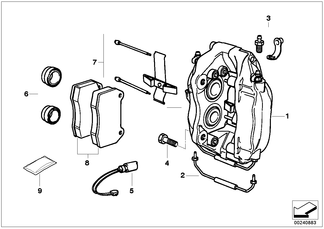 BMW 34116761249 - Bremžu uzliku kompl., Disku bremzes ps1.lv