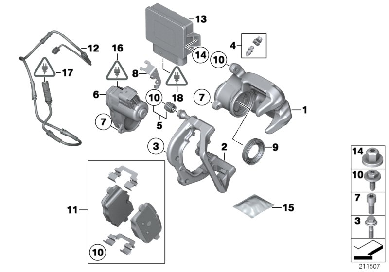 BMW (BRILLIANCE) 34216862202 - Bremžu uzliku kompl., Disku bremzes ps1.lv