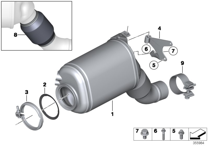 BMW 18 30 8 511 143 - Asortiments, Sodrēju / Daļiņu filtra remonts ps1.lv