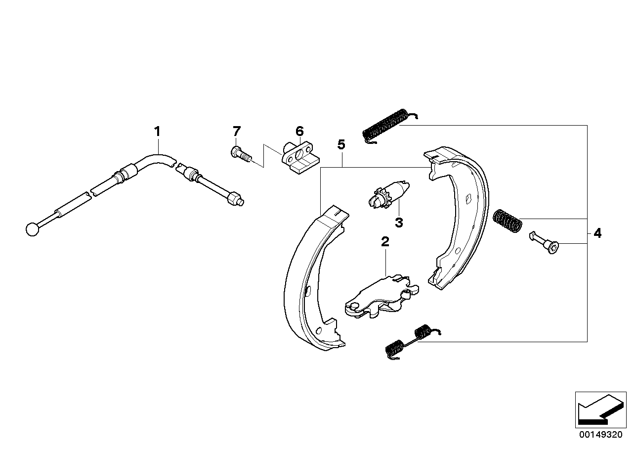 BMW 34 41 6 785 397 - Trose, Stāvbremžu sistēma ps1.lv