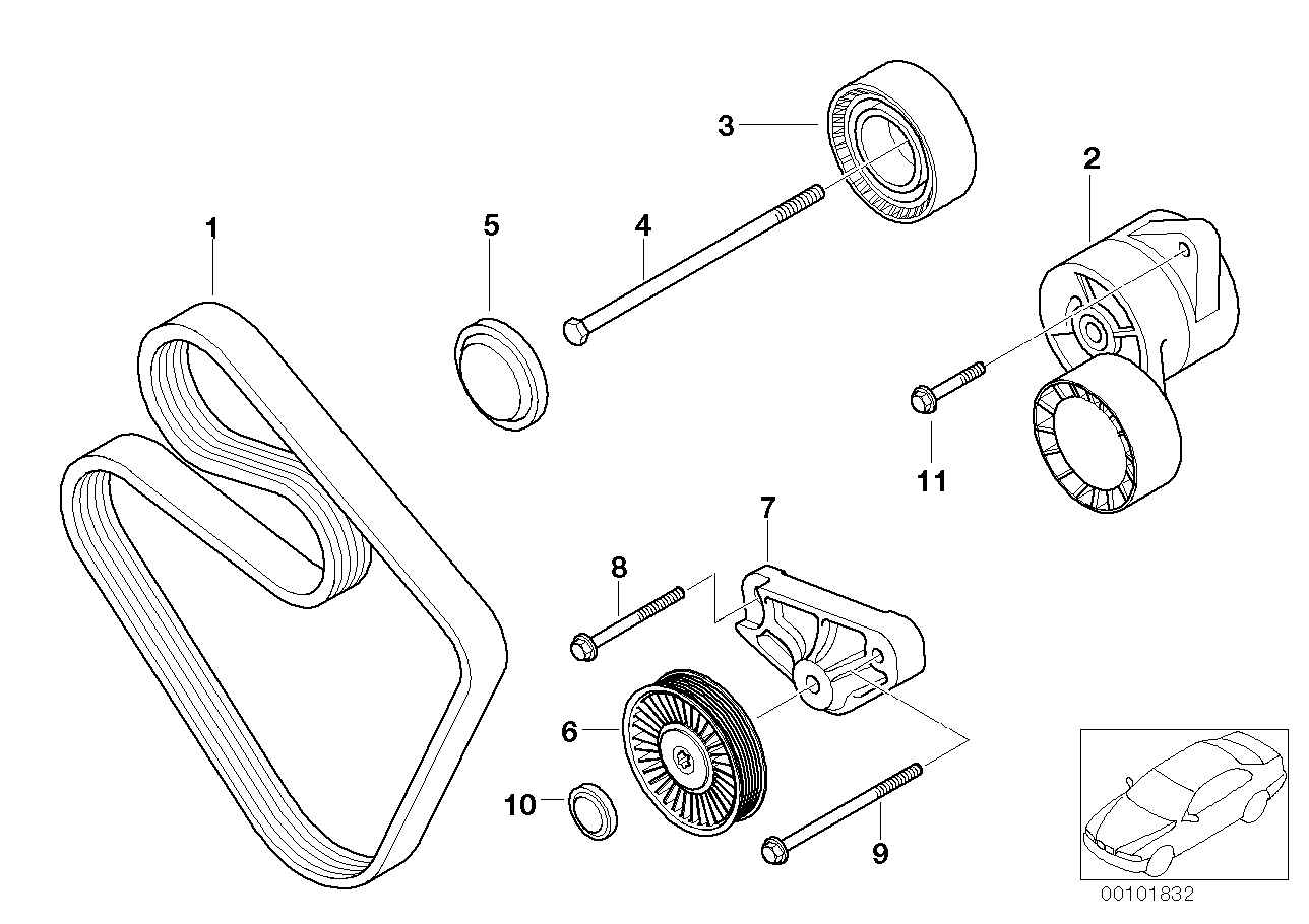 BMW 11 28 7 509 508 - Parazīt / Vadrullītis, Ķīļrievu siksna ps1.lv