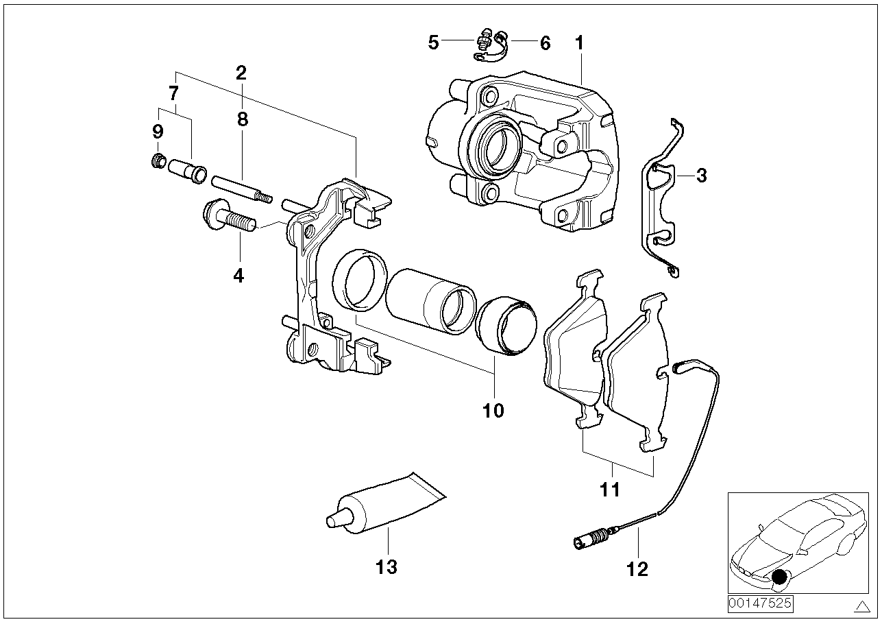 BMW 34116761280 - Bremžu uzliku kompl., Disku bremzes ps1.lv