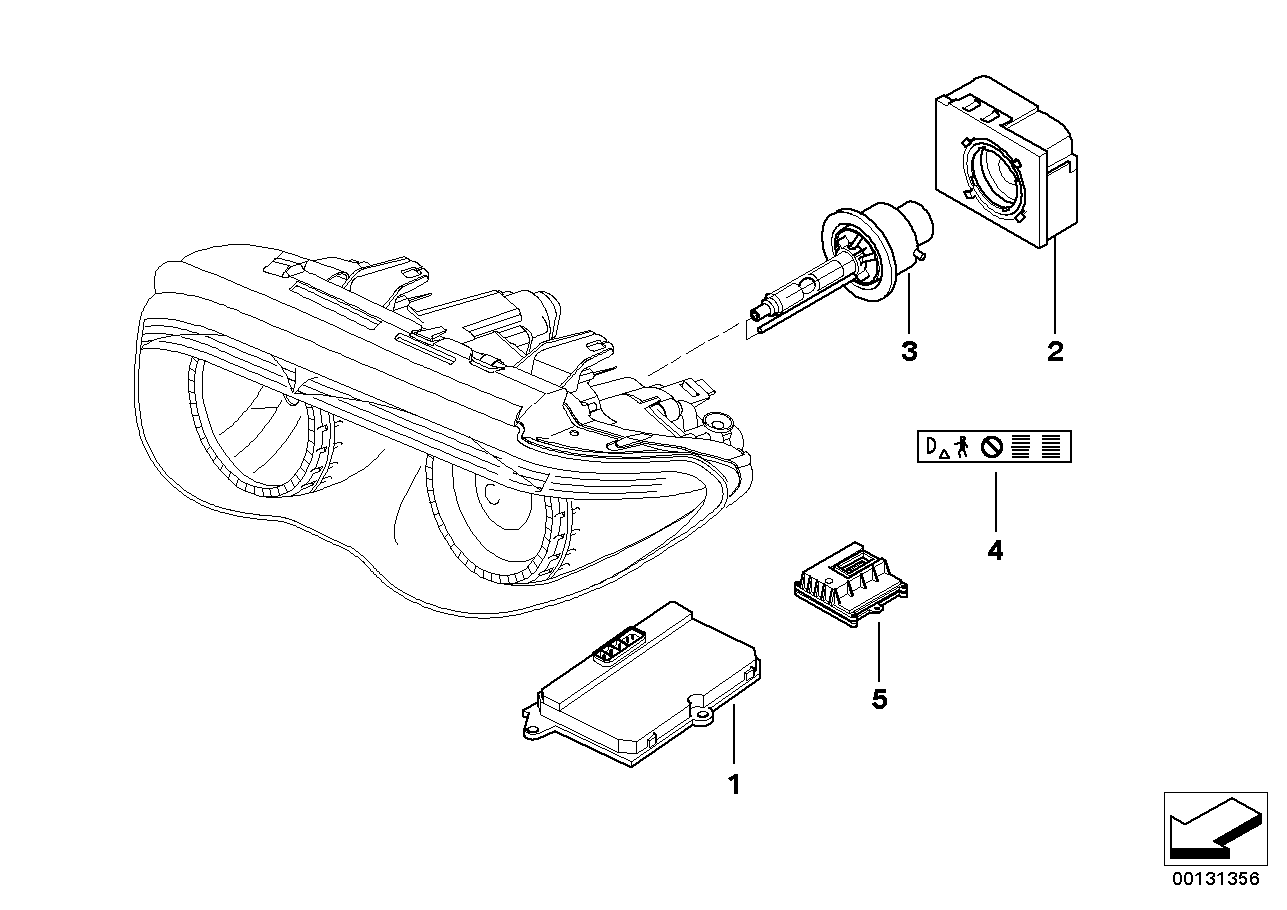 AUDI 63126907488 - Strāvas ierobežotājs, Gāzizlādes spuldze ps1.lv