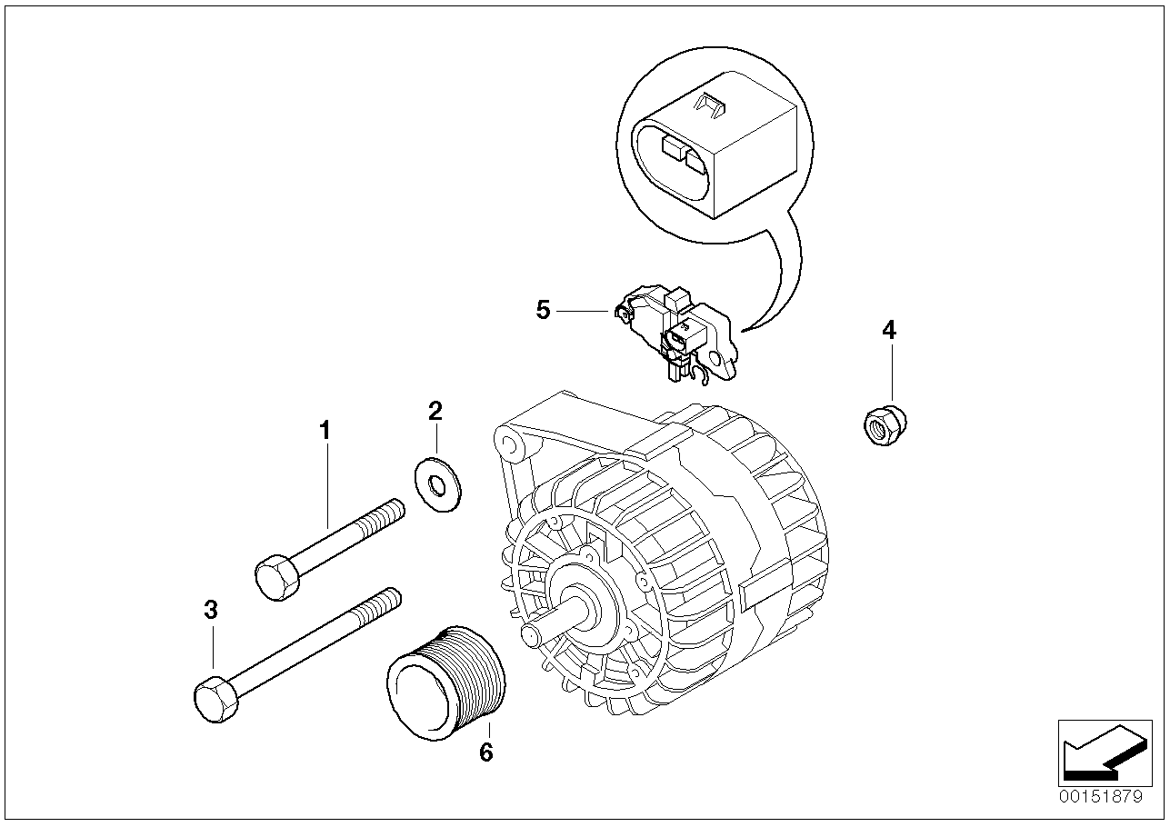 BMW 12 31 7 521 262 - Piedziņas skriemelis, Ģenerators ps1.lv