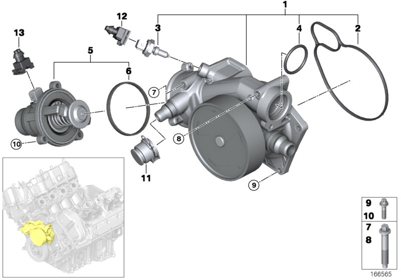 Mini 11 51 7 548 263 - Coolant pump, mechanical ps1.lv