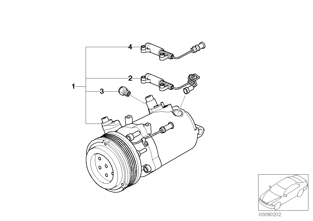 BMW 64 52 6 915 388 - Kompresors, Gaisa kond. sistēma ps1.lv